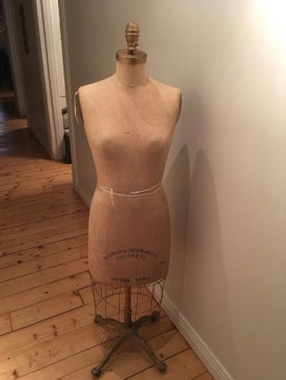 Vintage Bourgon Display Montreal Co.  Dress Body Form Model 1952 Sewing
