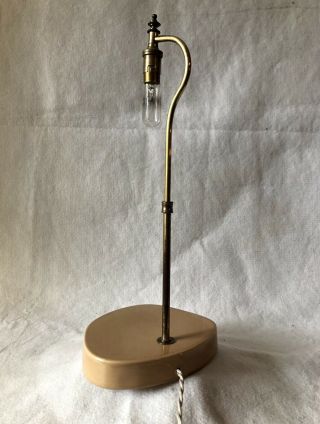 Adjustable Antique French " Harp " Table Lamp C.  Pasquet C1940 / Mid 20thc