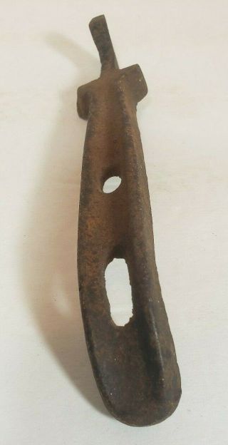 Antique Vtg Cast Iron Wood Stove Coal Burner Plate Lid Lifter? Handle Tool 2