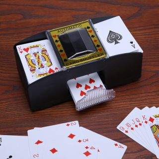 AUTOMATIC PLAYING CARDS SHUFFLER POKER CASINO ONE/TWO DECK CARD SHUFFLE 3
