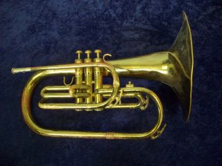 Vintage Quality King 1120 Marching Mellophone,  Case
