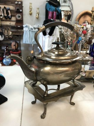 Antique Late 1800 - Early 1900’s Tea Pot On A Stand