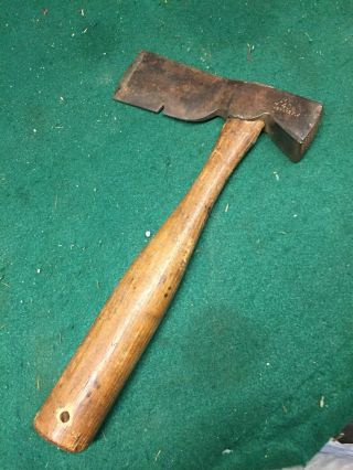 Vintage L.  A.  Sayer Lath Hatchet Waffle Hammer Carpenters Roofing Axe Head