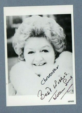 Joan Sims Carry On Films Authentic Signed Autograph Photo Uacc