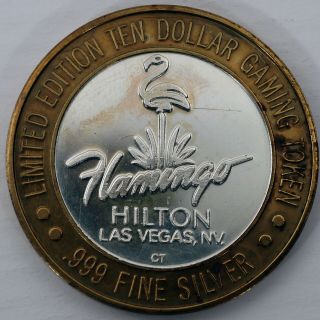 Flamingo Hilton Las Vegas " 1946 ".  999 Fine Silver $10 Strike