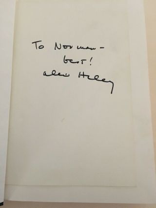 Alex Haley Signed Book “roots” (first Edition) Author