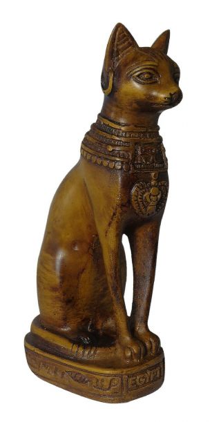 Egypt Bastet Bast Goddess Cat Pharaoh Figurine Statue Ancient 5.  1 " Sculpture 201