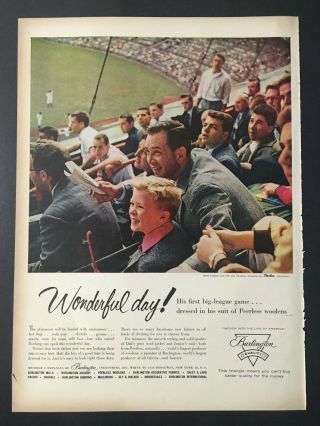 1956 Vintage Ad For Burlington Industries