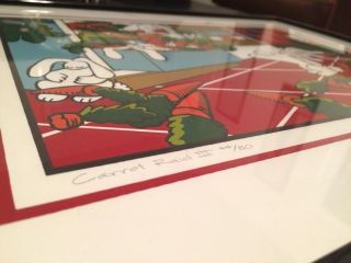 Teresa T.  Farr Signed Framed Serigraph Proof Print 1987 • " Carrot Raid Iii "