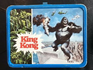 1977 Vintage KING KONG Metal LUNCH BOX and THERMOS 2