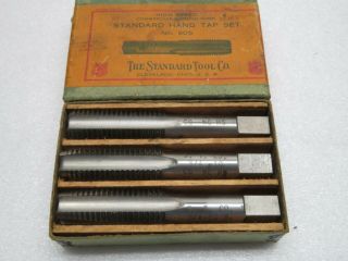 Vintage Hand Tap Set,  3/4 X 10 4 Flute Nc Thread Standard Tool Co.  No.  905 Hs