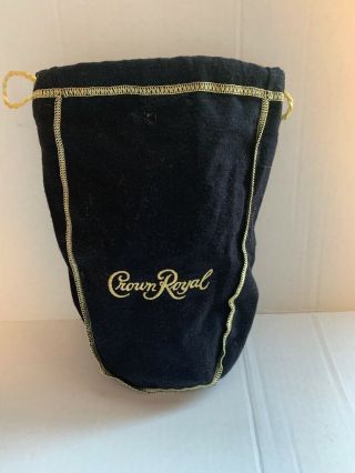 Crown Royal Black Bag 9 " With Draw String Black