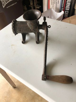 Vintage Enterprise Mfg.  Co.  Tinned Hand Crank Meat Grinder No.  12 Cast Iron