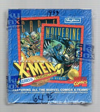 1993 Skybox Marvel X - Men Trading Cards Series 2 Factory Box Of 36 Packs