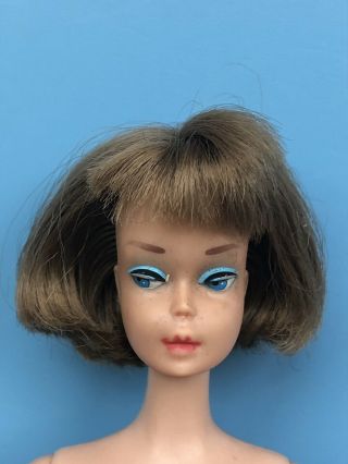Vintage 1966 American Girl Barbie long hair Nutmeg High color 2