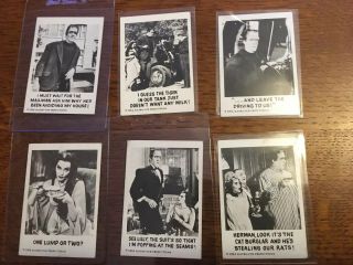 6 - 1964 Leaf The Munsters Cards 4,  44,  45,  64,  65,  60