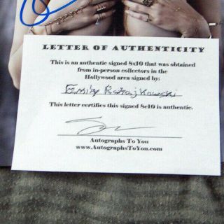 Emily Ratajkowski Signed 8x10 photo W/COA Model.  OMG.  Black Friday 3