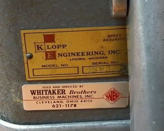 Vintage Klopp Model DE electric coin counter 2