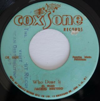 Reggae Jackie Mittoo Who Done It Coxsone Coxsone