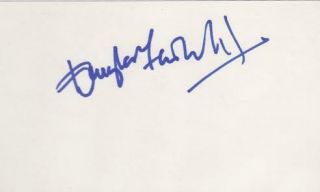 Douglas Fairbanks Jr Signed Card 3 " X 5 " Actor Sinbad The Sailor - Gunga Din