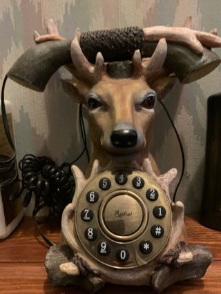 Phone Landline Deer Vintage Unusual Brown Hunters