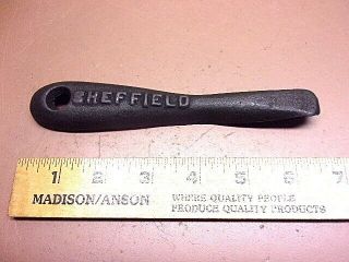 Vtg Sheffield Cast Iron Wood Coal Stove Lid Lifter 6 1/2 " Long Nicely Embossed