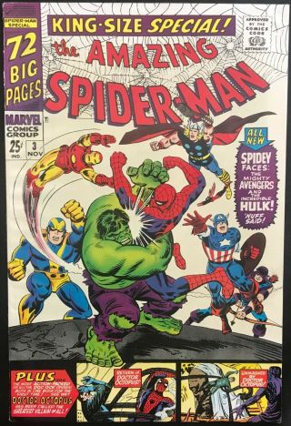 King - Size The Spider - Man Comic 3 (marvel,  1966) Silver Age