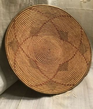 Antique/vintage Native American Basket - 11 1/2 " Wide - 1 3/4 " Deep - Well Woven