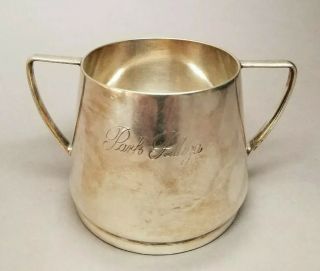 Vintage Park Plaza Hotel Ny? Silver Plate Benedict Indestructo Handled Cup