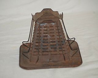 Vintage Antique Primitive 4 Slice Bread Toaster Tin Open Flame Camping Stove a 2
