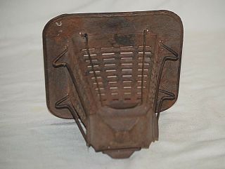 Vintage Antique Primitive 4 Slice Bread Toaster Tin Open Flame Camping Stove a 3
