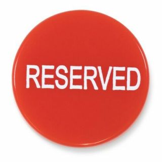 1.  25 Inch Red Reserved Seat Poker Button