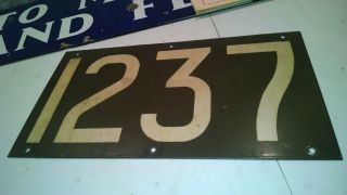 Vintage Collectible Nyc Subway Sign Train Number Plate 1237 Home Decor Wall Art