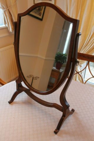 Victorian Mahogany Dressing Table Shield Swing Mirror
