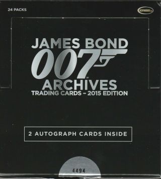 2015 Rittenhouse James Bond Archives 007 Box Of 24 Packs Possible Autographs