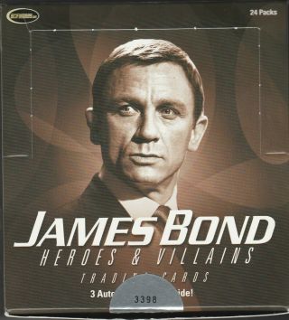 2010 Rittenhouse James Bond Heroes Villains Box Of 24 Packs Possible Autographs