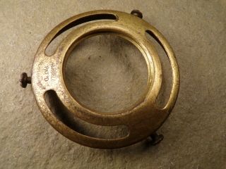 Antique Brass Hubbell 2 1/4 " Fitter Lamp Shade Light Socket Holder Parts