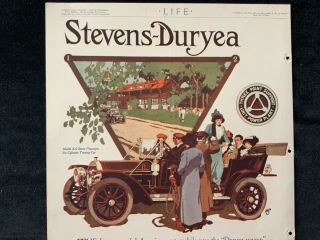 E Stevens - Duryea 1912 Ad 11 x 8 3/4 2