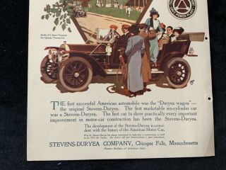 E Stevens - Duryea 1912 Ad 11 x 8 3/4 3