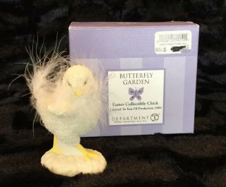 Dept 56 Easter 2006 Collectible Chick " Butterfly Garden " Yellow W/ Box