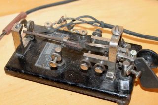 Antique Vintage Vibroplex Telegraph Signal Key Keyer Bug Morse Code Serial 71528