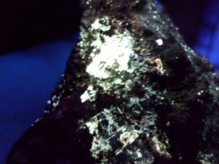 Kb: Good Fl Sw Yellow Powellite & Molybdenite From Pine Creek Mine,  Inyo Co,  Ca