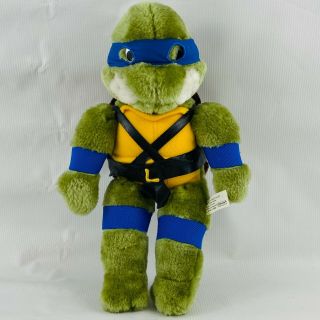 Vintage Tmnt Leonardo Plush 1988 Playmates Teenage Mutant Ninja Turtles 15 " Toy