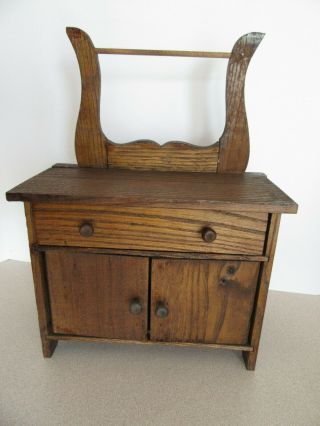 Antique Converse Salesman Sample Dry Sink Dresser Oak Furniture 1905 Doll
