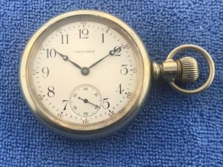 Vintage 16 Size 17 Jewel Waltham Pocket Watch In Swing Out Case