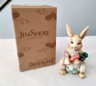 Jim Shore Bunny Rabbit Just A Nibble Heartwood Creek 2012 Easter Enesco