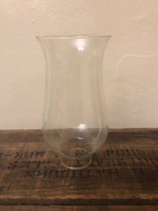 5 3/4 “ Clear Glass Hurricane Oil Lamp Lantern Chimney Shade 1 1/2 Fitter