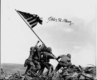 John Chaney Iwo Jima Montford Point Marine Rare Signed Photo