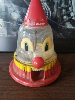 Vintage Ring Ding Clown Circus 1 Cent Penny Toy Vending Machine Creepy Scary