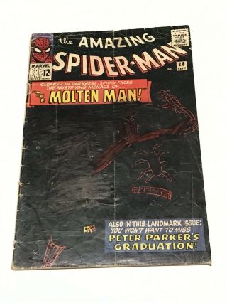 The Spider - Man 28 Sept 1965,  Marvel Comic Book 1st Molten Man
